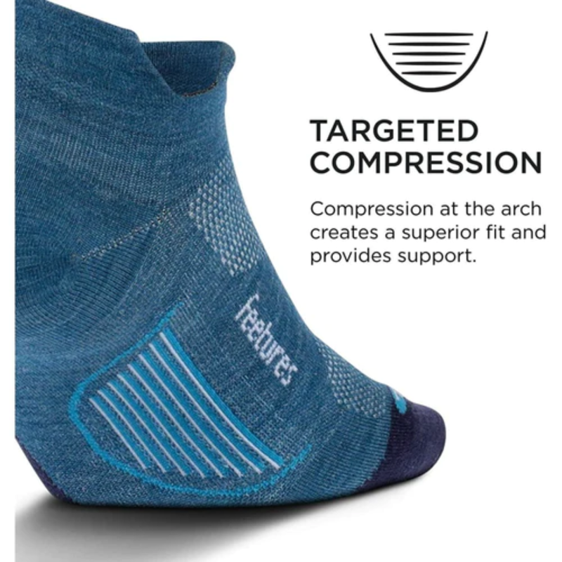 Feetures Merino 10 Ultralight No Show Tab Socks  Nebula Navy-1